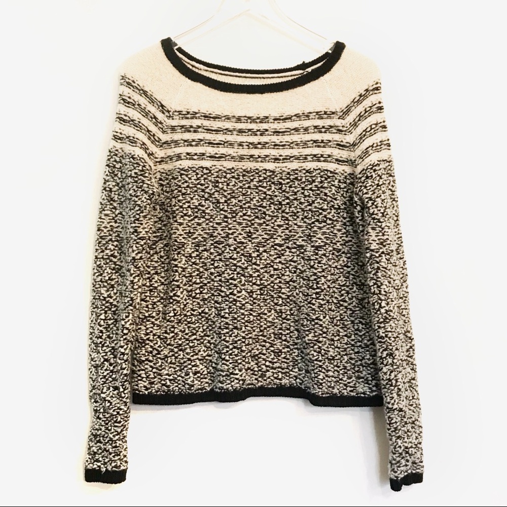 Lou & Grey Cozy Knit Fair Isle Stripe Wool Sweater